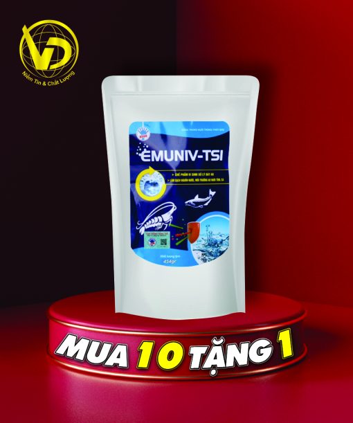 Combo vi sinh Emuniv Ts1 Vi sinh xử lý nước, ép khuẩn, tạo màu vàng trà - Mua 10 tặng 1