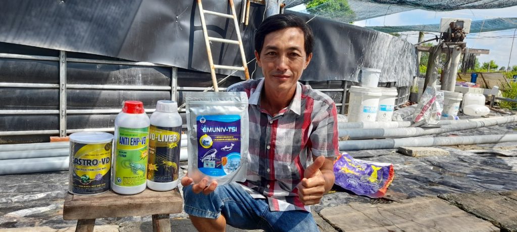 Diệt khuẩn ao tôm