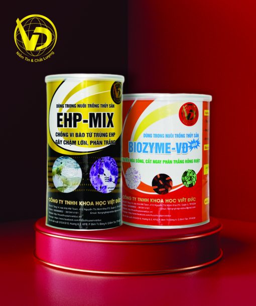 EHP-MIX + BIOZYME-VĐ: Bộ đôi Vi Sinh “ Ức chế phân trắng- Đào thải EHP”